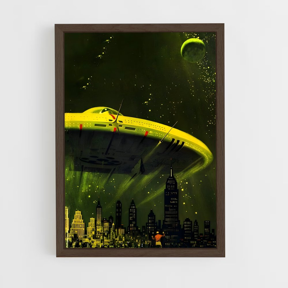 Poster Saucer City – affiche Espace rétro (vue 5)